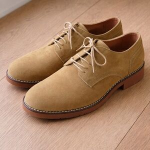 G.H. Bass Tan Suede Lace Up Oxford Shoes | Chunky Sole Quiet Luxury | 7.5
